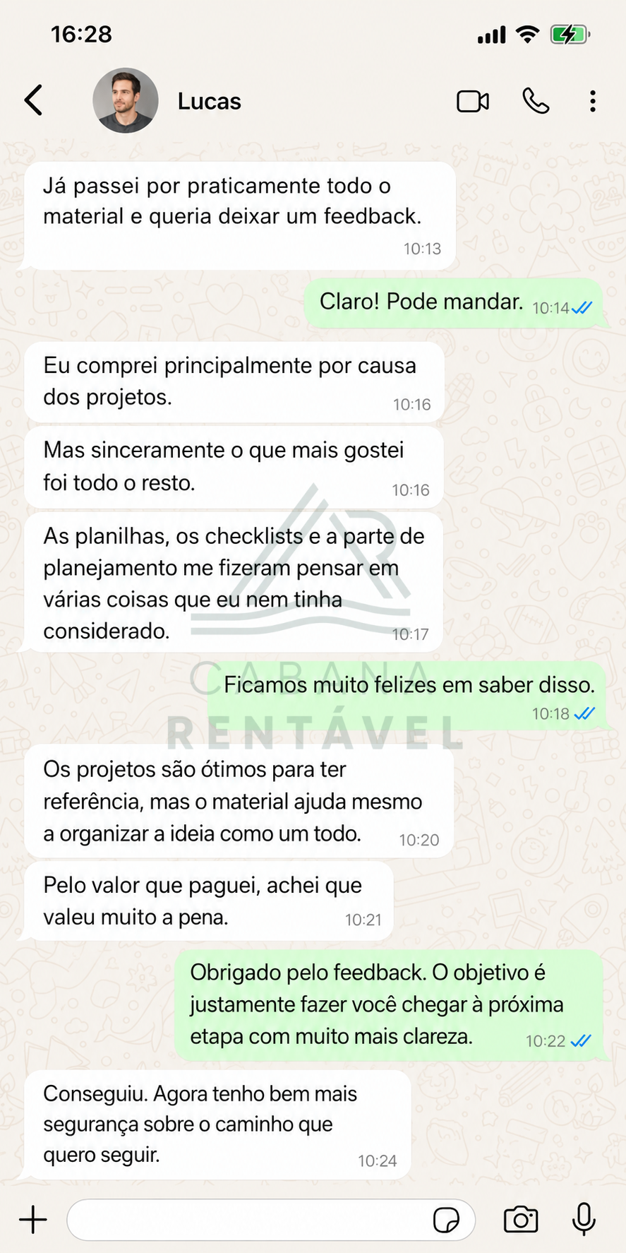 Depoimento de cliente 1
